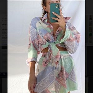 Storets Hayley Bandana Boyfriend shirt and shorts